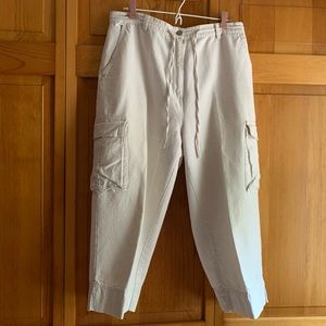 Vintage linen blend Bill Blass capris